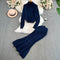 Turtleneck Sweater&Skirt Twisted-knit 2Pcs