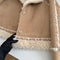 Lamb Wool Patchwork Suede Jacket