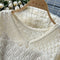 Elegant Hollowed Crochet Knitted Dress