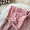 Elegant Fringed Lace Pink Skirt