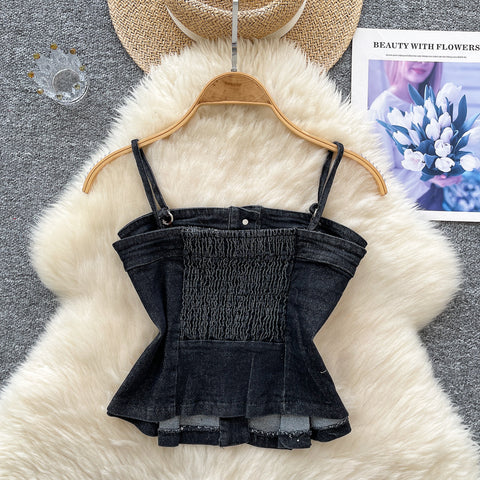 Korean Style Niche Denim Camisole