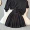 Cardigan&Sweater&Pleated Skirt Knitted 3Pcs