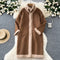 Suede Patchwork Thickened Coat