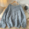 Slant Fringed Loose-fit Sweater