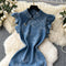 Chinese Style Denim Cheongsam Dress