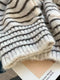 Color Blocking Striped Hooded Knitwear