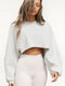 Midriff Baring Oversized Knitted Sweatshirt