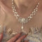 Pearls and Diamonds Baroque Style Necklace