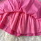 Sweetie Pleated Solid Puffy Dress