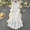 Beaded Patchwork White Fishtail Dress