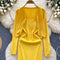 Cardigan&Slip Dress Solid Color 2Pcs