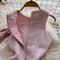 Sweetie Round Collar Pink Tweed Dress