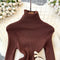 Irregular Design Patchwork Pleated Knitwear