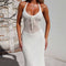 See-through Hollowed Knitted Slip Dress