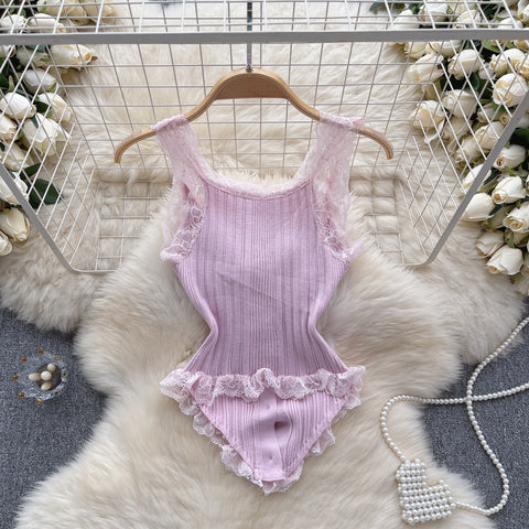 Sweetie Lace Trim Camisole Top