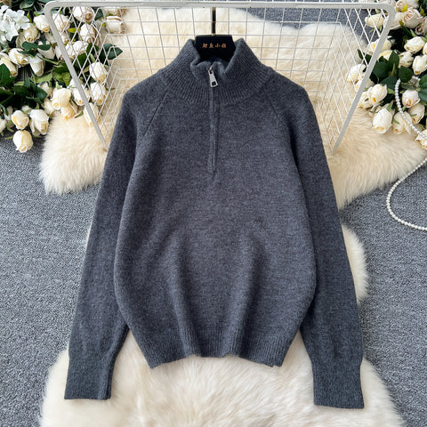 Zipped Knitwear&Trousers Knitted 2Pcs
