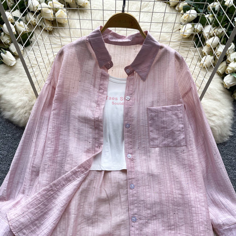 Shirt&Camisole&Shorts Sportswear 3Pcs