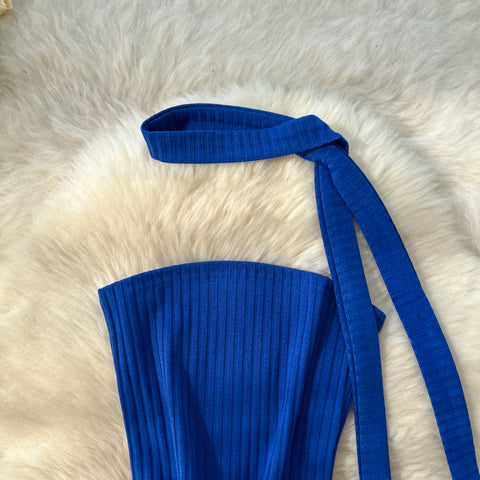 Tank Top & Flared Sleeve Knitted 2Pcs