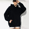 Oversized Patchwork Hooded Sweatshirt