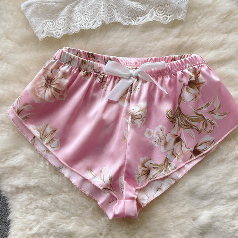 Lace Camisole&Floral Panties 2Pcs
