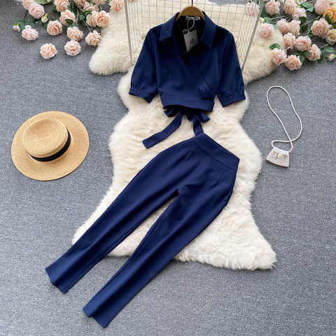 Bow Blazer&Trousers OL 2Pcs