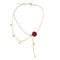 Rose Red Zirconia Collarbone Chain