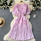 Niche 3d Pink Floral Ruffled Dress