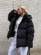 Solid Color Puffy Cotton Jacket