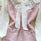 Doll Collar Houndstooth Tweed Pink Dress