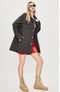 Korean Style Lapeled Tweed Trench Coat