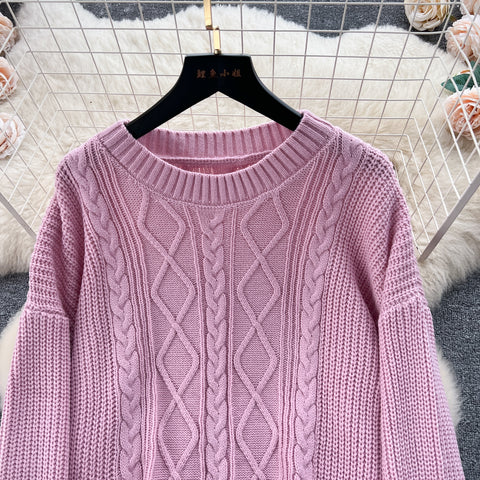 Twisted Sweater&Draped Trousers 2Pcs