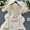 3D Flower Slim-fit Sweater Dress