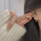 Zirconia Bow Fall Winter Earrings