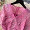 Doll Collar Embroidered Lace Dress