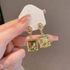 Monet's Garden Oil Painting Style Earrings