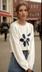 Flower Jacquard Loose-fit Sweater