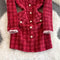 High-end Plaid Tweed Patchwork Dress