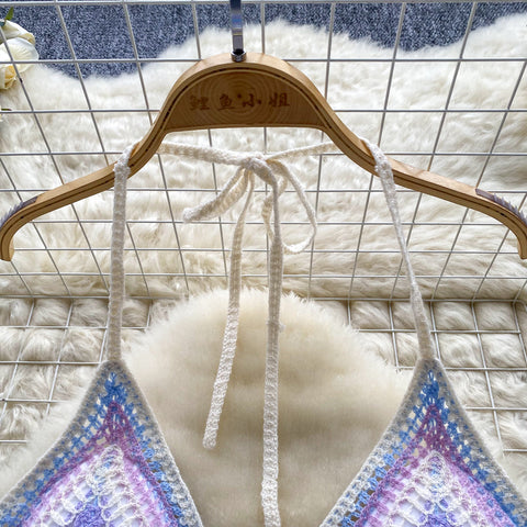 Halter Camisole&Shorts Knitted 2Pcs