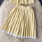 Sweetie Knitwear&Pleated Skirt 2Pcs