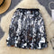 Shiny Sequined A-line Party Skirt