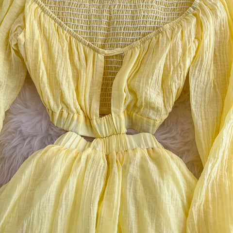 Sexy Low-cut Puffy Short Dress