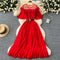 Vintage 3d Petal Pleated Dress