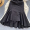 French Style Lace Patchwork Fishtail Dress