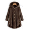 Irregular Design Hooded Fleece Coat