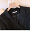 High-end Suit Collar Pleated Black Dress