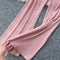 Sweetie Ruffled Top&Wide-leg Trousers 2Pcs