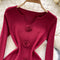 Solid Color 3D Waist-slimming Knitwear