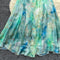 Niche Tie-dye Floral Slip Dress