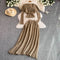 3D Knitwear&Skirt Knitted 2Pcs