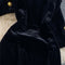 Cardigan&Fishtail Black Dress Velvet 2Pcs